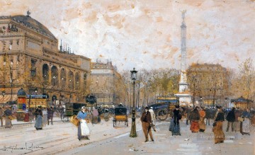 パリのシーン 09 ユージーン・ガリアン Oil Paintings